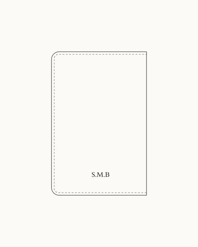 Passport Cover Black Small Classic Grain Men