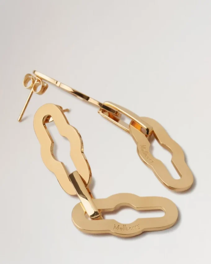 Pimlico Chain Earrings Gold Plated Brass Women