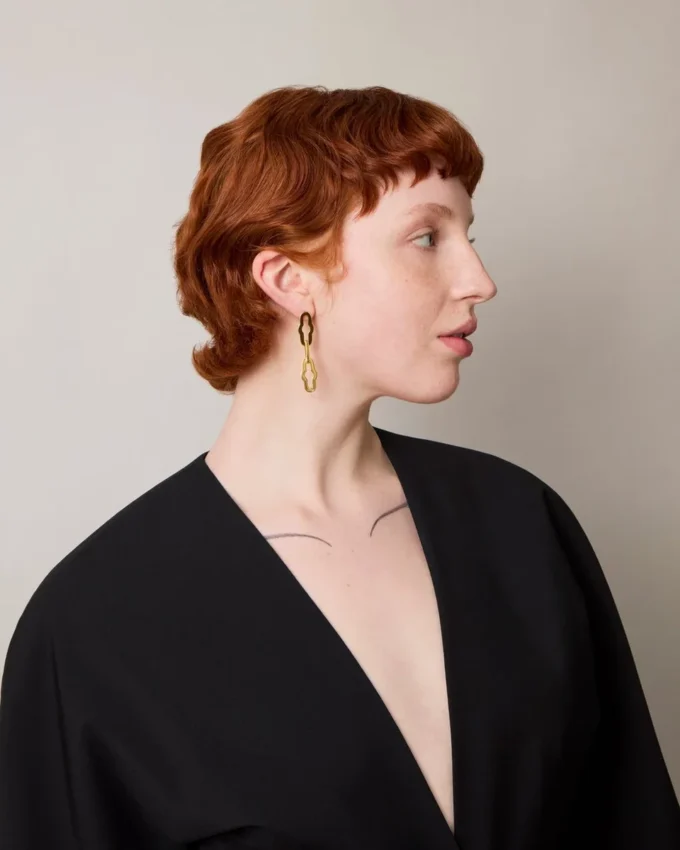 Pimlico Chain Earrings Gold Plated Brass Women