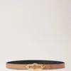 Pimlico Reversible Thin Belt Black & Sable High Gloss Leather