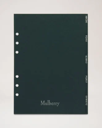 Planner Contacts Dividers Mulberry Green Paper Men