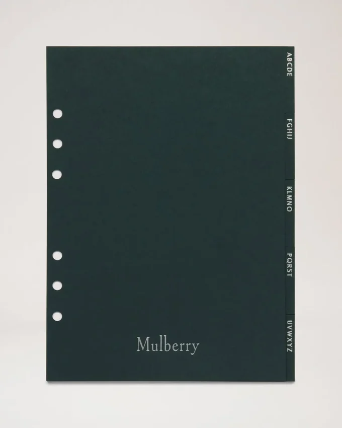Planner Contacts Dividers Mulberry Green Paper Men
