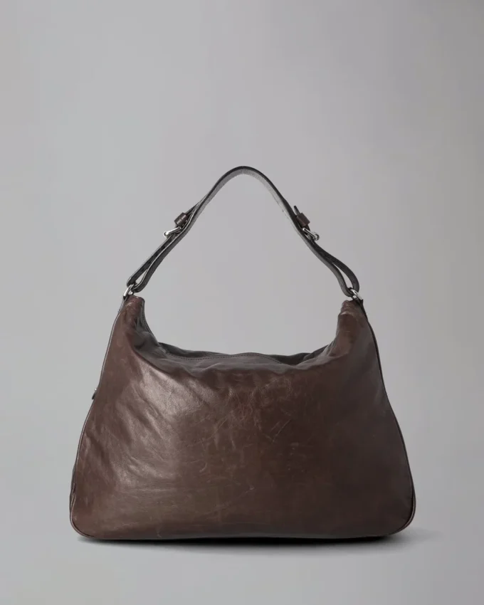 Poppy Hobo Pre-Loved Chocolate Lightweight Antique Leather