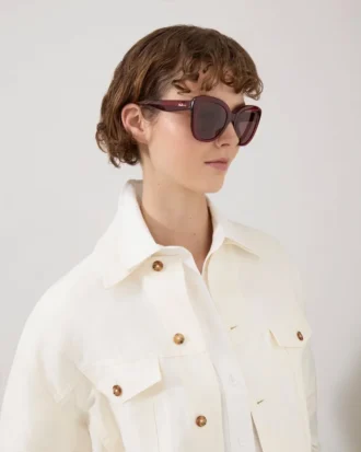 Poppy Sunglasses Black Cherry Bio Acetate & Bio Nylon