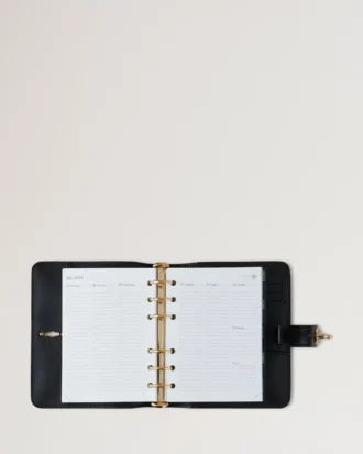 Postman’s Lock Agenda Black Shiny Small Croc Men