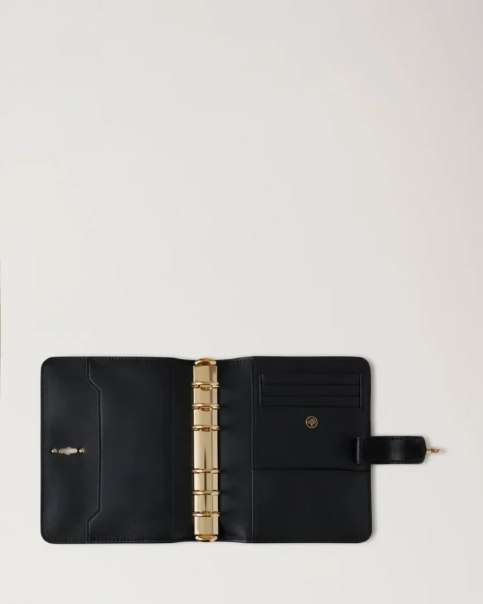 Postman’s Lock Agenda Black Shiny Small Croc Men