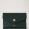 Press Stud Wallet Mulberry Green Small Classic Grain