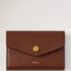 Press Stud Wallet Oak Two-Tone Small Classic Grain