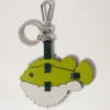 Puzzle Keyring – Puffer Fish Acid Green, Mulberry Green & Chalk Mixed Material