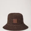 Raffia Mulberry Tree Bucket Hat Ebony 100% Paper Raffia