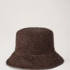 Raffia Mulberry Tree Bucket Hat Ebony 100% Paper Raffia