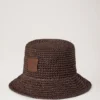 Raffia Mulberry Tree Bucket Hat Ebony 100% Paper Raffia