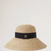 Raffia Sun Hat Beige Raffia Women