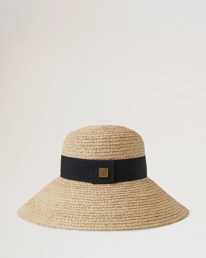 Raffia Sun Hat Beige Raffia Women