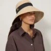 Raffia Sun Hat Beige Raffia Women