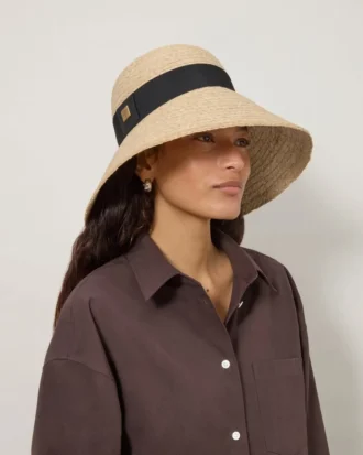 Raffia Sun Hat Beige Raffia Women