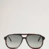 Raffy Sunglasses Striped Tortoiseshell Bio Acetate