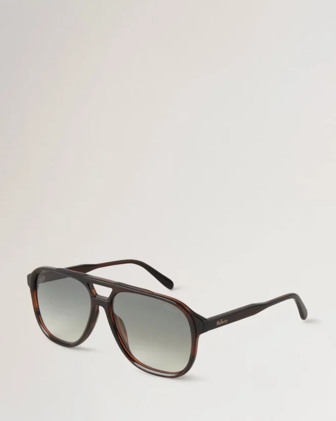 Raffy Sunglasses Striped Tortoiseshell Bio Acetate