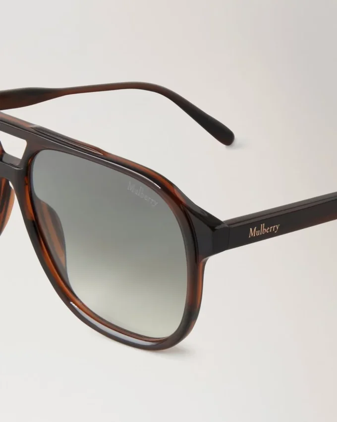 Raffy Sunglasses Striped Tortoiseshell Bio Acetate