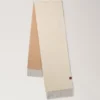 Reversible Cashmere Bi-Colour Scarf Eggshell & Camel Cashmere
