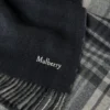 Reversible Cashmere Check Scarf Black & Eggshell Cashmere