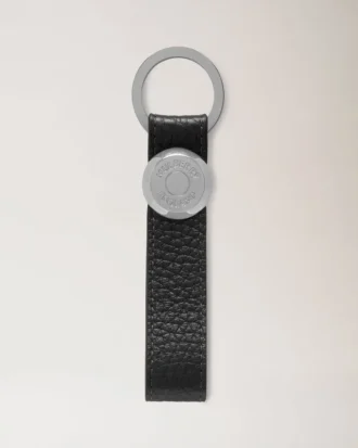 Rivet Keyring Black Heavy Grain Men
