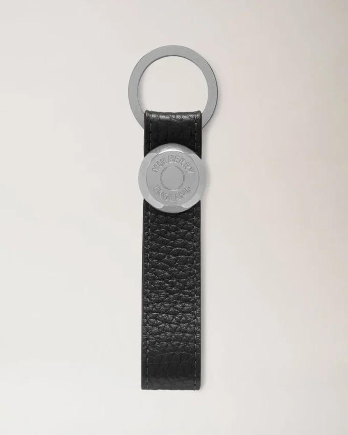 Rivet Keyring Black Heavy Grain Men