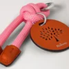 Rope Keyring Pink & Coral Orange Mixed Material