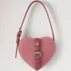 Roxanne Mini Heart Bag Pink Scrumpy Suede Roxanne