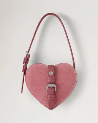 Roxanne Mini Heart Bag Pink Scrumpy Suede Roxanne