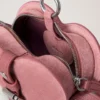 Roxanne Mini Heart Bag Pink Scrumpy Suede Roxanne