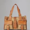 Roxanne Pre-Loved Beige & Tan Canvas & Leather