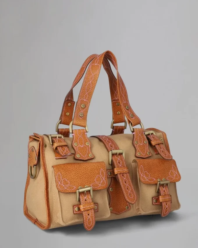 Roxanne Pre-Loved Beige & Tan Canvas & Leather