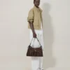 Roxanne Shoulder Bag Chocolate Suede Roxanne