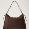 Roxanne Shoulder Bag Chocolate Suede Roxanne