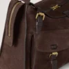 Roxanne Shoulder Bag Chocolate Suede Roxanne