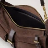 Roxanne Shoulder Bag Chocolate Suede Roxanne