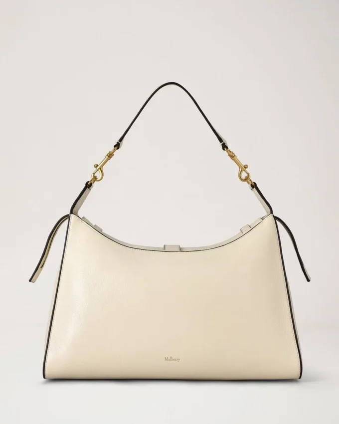Roxanne Shoulder Bag Eggshell High Shine Leather Roxanne Shoulder Bag Eggshell High Shine Leather