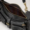 Roxanne Shoulder Bag in Black High Shine Leather Mulberry