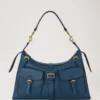 Roxanne Shoulder Bag out of the Blue High Shine Leather