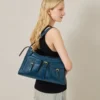 Roxanne Shoulder Bag out of the Blue High Shine Leather