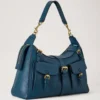 Roxanne Shoulder Bag out of the Blue High Shine Leather