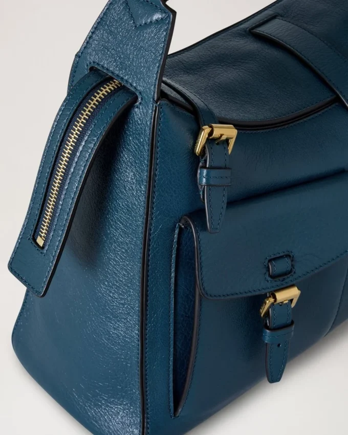 Roxanne Shoulder Bag out of the Blue High Shine Leather