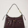 Roxanne Shoulder Bag Oxblood High Shine Leather