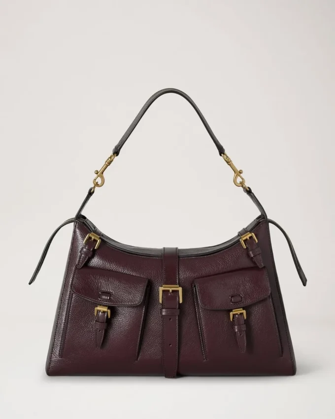 Roxanne Shoulder Bag Oxblood High Shine Leather