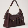 Roxanne Shoulder Bag Oxblood High Shine Leather
