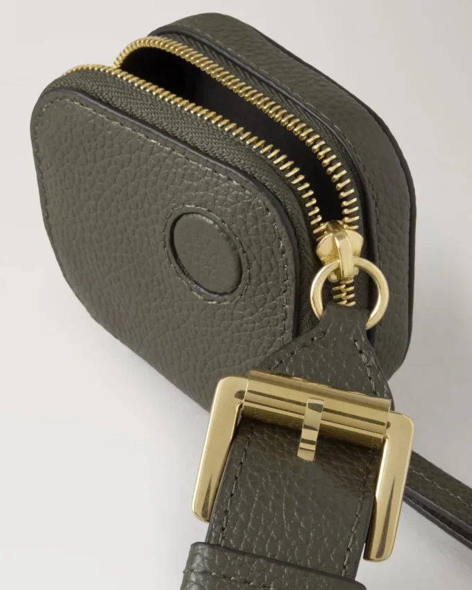 Roxanne Zipped Tech Case Juniper Green Small Classic Grain
