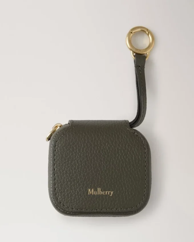 Roxanne Zipped Tech Case Juniper Green Small Classic Grain