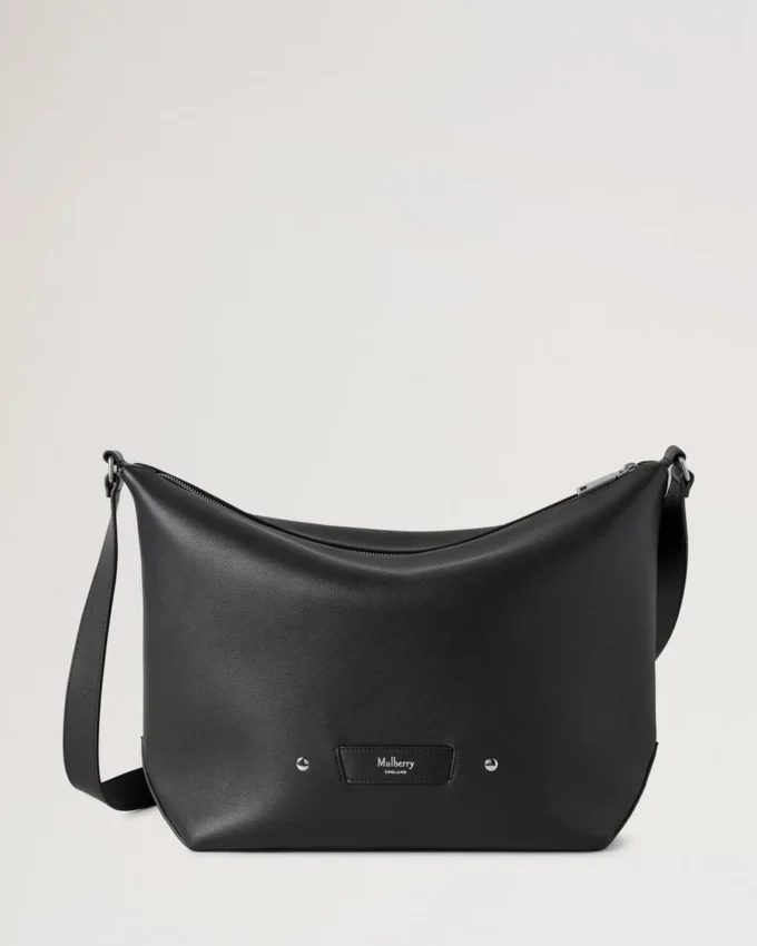 Rye Messenger Black Supple Calf Men