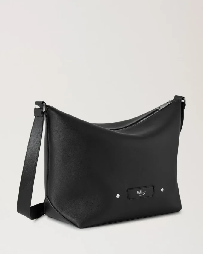 Rye Messenger Black Supple Calf Men